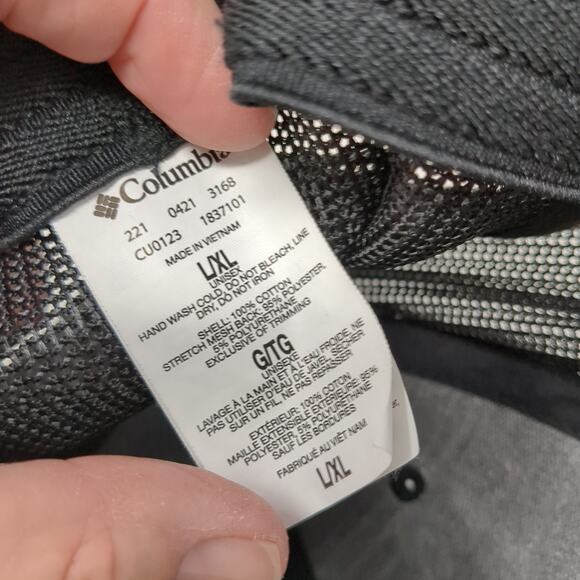 Tree Flag Fitted Mesh Back Trucker Hat Black XL Outdoor Columbia - Picture 9 of 9